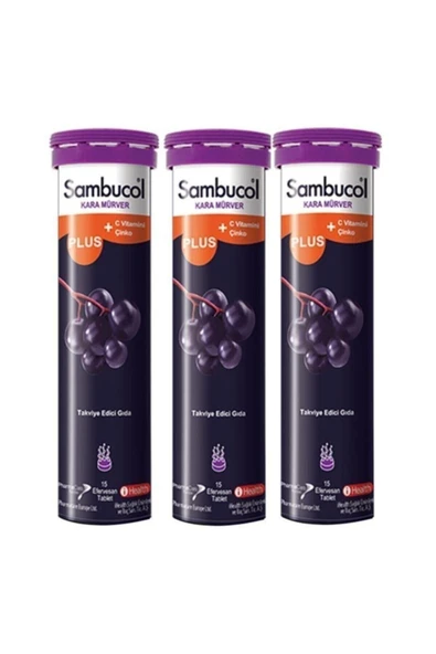 İHEALT Sambucol Plus 15 Efervesan Tablet X 3 Adet