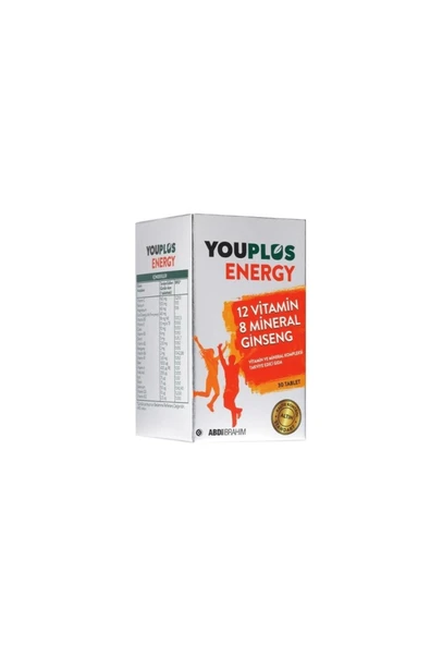 YOUPLUS Energy Vitamin Ve Mineral Kompleksi Takviye Edici Gıda 30 Tablet