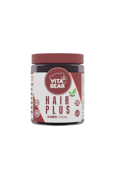 VİTA BEAR Hair Plus Vegan Saç Vitamini 60 Gummies ürün görseli