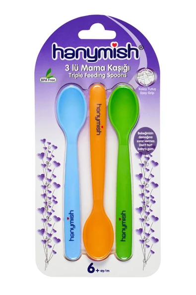 HANYMİSH Bebek Mama Kaşığı 3'lü Bpa Free - 6