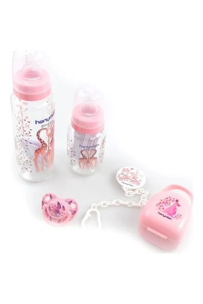HANYMİSH Yenidoğan 5'li Hediye Seti Plastik Pembe 654