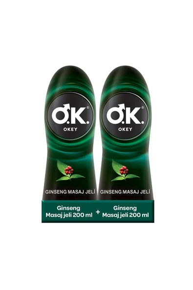 OKEY Ginseng Masaj Jeli Su Bazlı 2'li Set 400 Ml