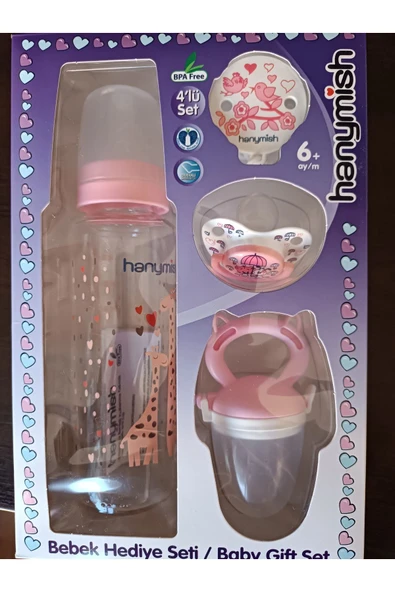 HANYMİSH Bebek Hediye Seti 4 lü set 6 ay+