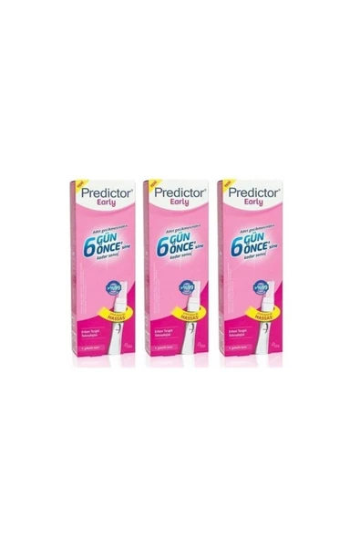 PREDİCTOR Early Erken Gebelik Testi 1 Test X 3 Paket