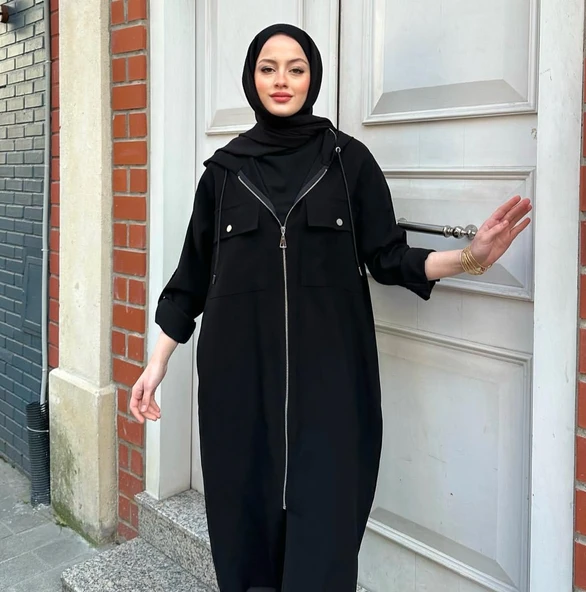 25Y34391 KAP FERMUARLI METAL AKSESUAR DETAYLI OVERSIZE