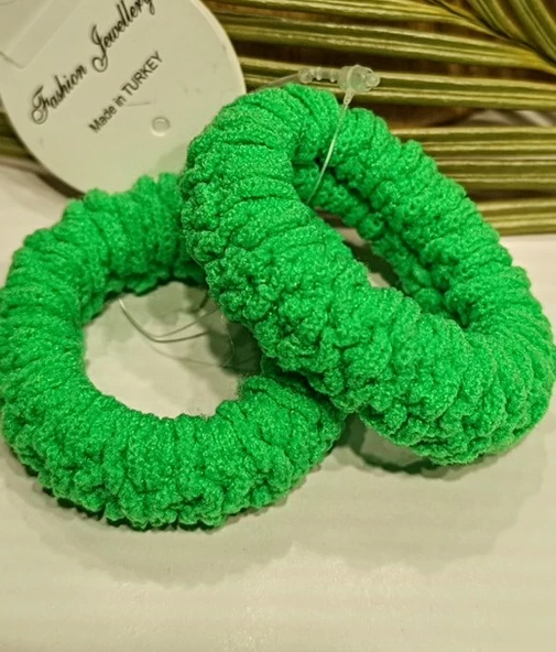 Monalisa Home Lüks Figürlü Yeşil Lastik Toka ürün görseli