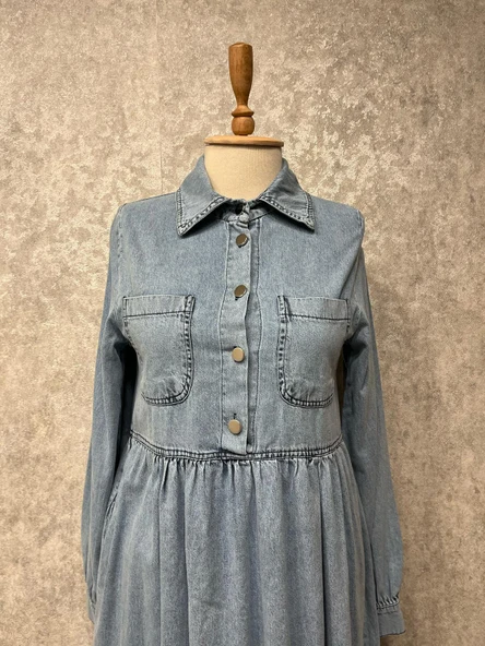 25Y61540 ELBİSE KOT ÖNÜ CEPLİ - Resim 2