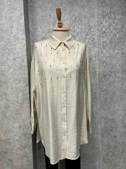 25Y34816 TUNİK OVERSIZE DAMLA TAŞLI - 8