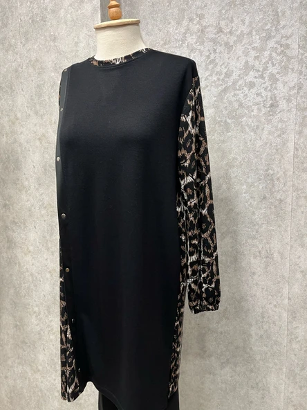 25Y3295 TUNİK KOL LEOPAR DETAYLI - 15