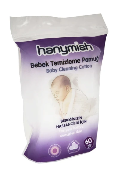 HANYMİSH Hanymısh Bebek Temizleme Pamuğu 60 Lı Kod: 926