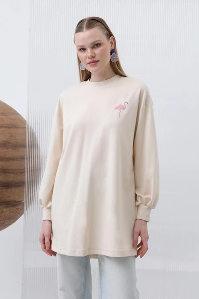 25Y10630 SWEAT FLAMİNGO DETAY