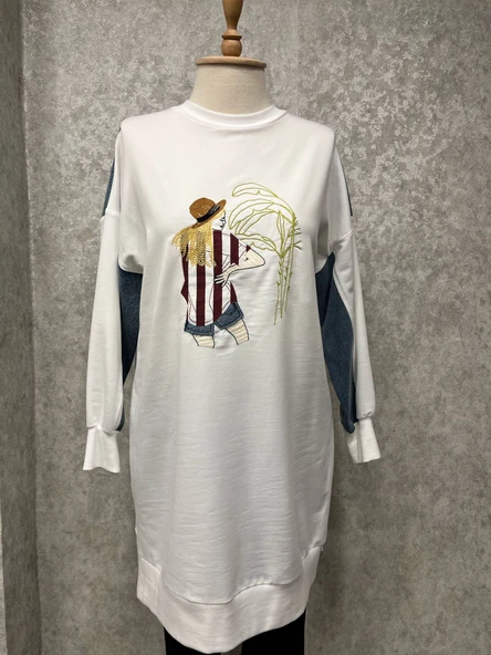 25Y10632 SWEAT KOT DETAY ÖNÜ NAKIŞLI - 6