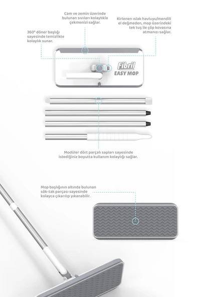 Fibril  Easy Mop Pratik Temizlik Sistemi - Resim 3