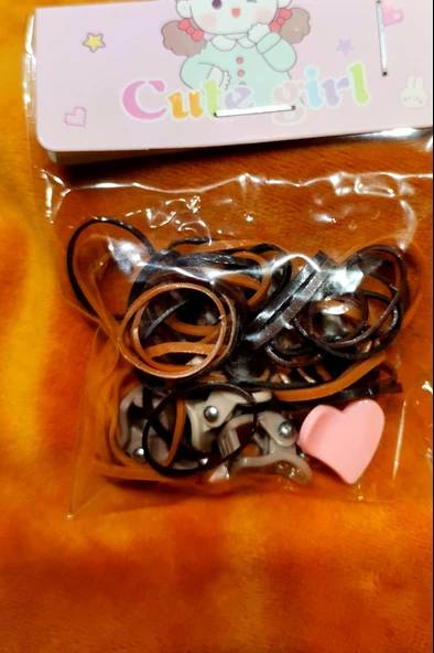 Monalisa Home Lüks Çoklu Renkli Küçük Tutturma ve Örgü Lastik Toka ürün görseli