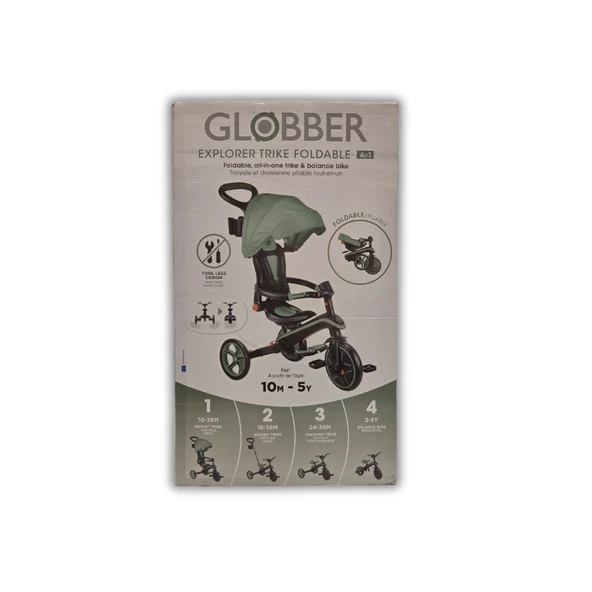 Globber Explorer 4in1 Katlanabilir Bisiklet - Zeytin Yeşili - Resim 9