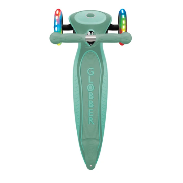 Globber Primo Plus Katlanabilir Işıklı Scooter - Mint Yeşili - 4