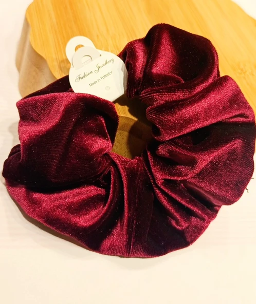 Monalisa Home Lüks Kırmızı Kadife Gösterişli  Lastik Toka ürün görseli