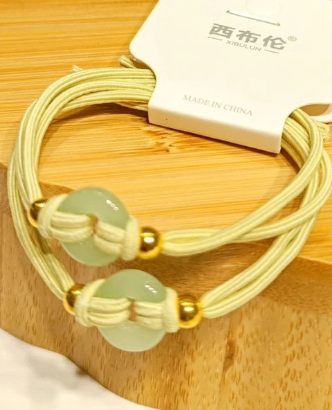 Monalisa Home Lüks Figürlü İkili  Renkli Lastik Toka ürün görseli