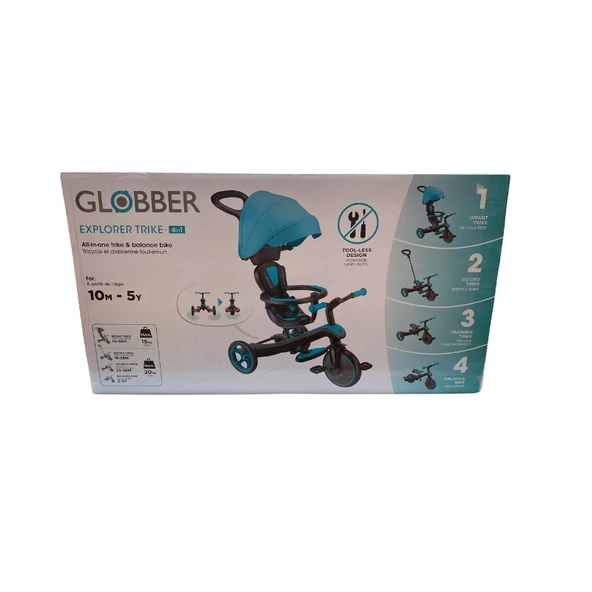 Globber Explorer 4in1 Trike Bisiklet - Mavi - 10