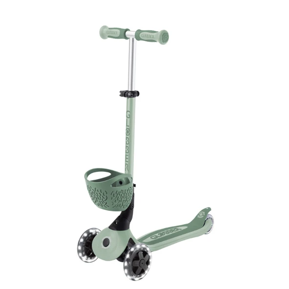 Globber Go Up Baby 360 Işıklı Scooter - Zeytin Yeşili - 6