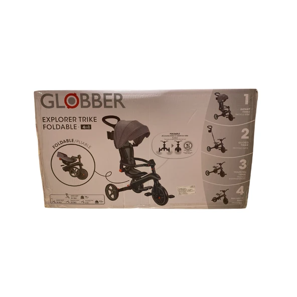 Globber Explorer 4in1 Katlanabilir Bisiklet - Siyah/Gri - 9