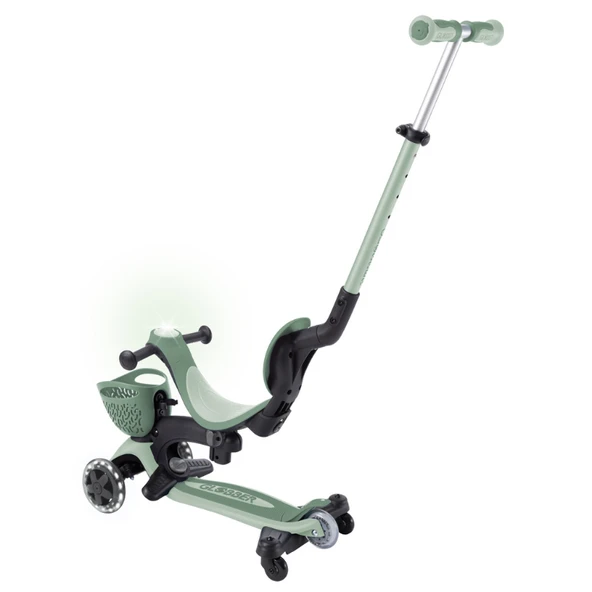 Globber Go Up Baby 360 Işıklı Scooter - Zeytin Yeşili - 4