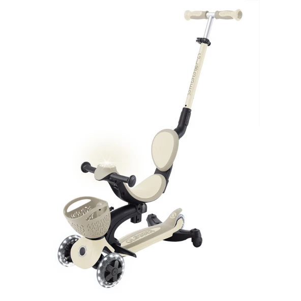 Globber Go Up Baby 360 Işıklı Scooter - Koyu Bej - 3