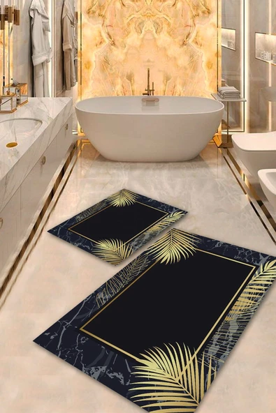 Multi  Kaymaz Taban Çerçeve Banyo Paspas Takımı  BPS-5149 - 2