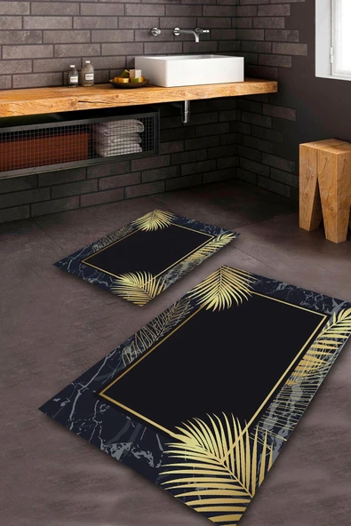 Multi  Kaymaz Taban Çerçeve Banyo Paspas Takımı  BPS-5149