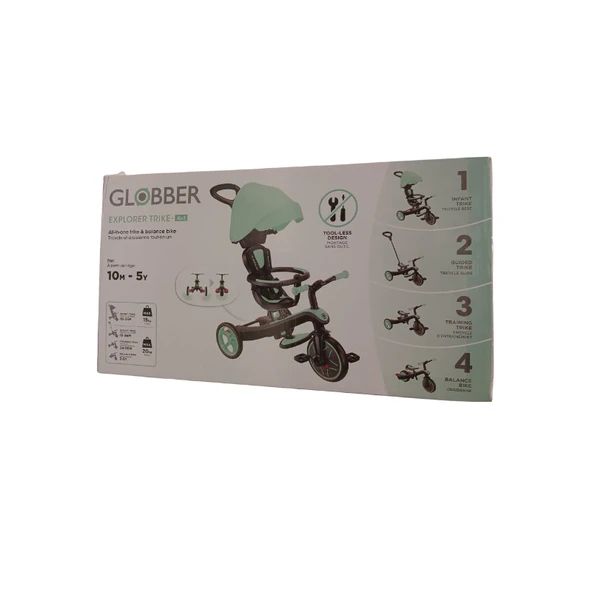 Globber Explorer 4in1 Trike Bisiklet - Mint Yeşili - Resim 9