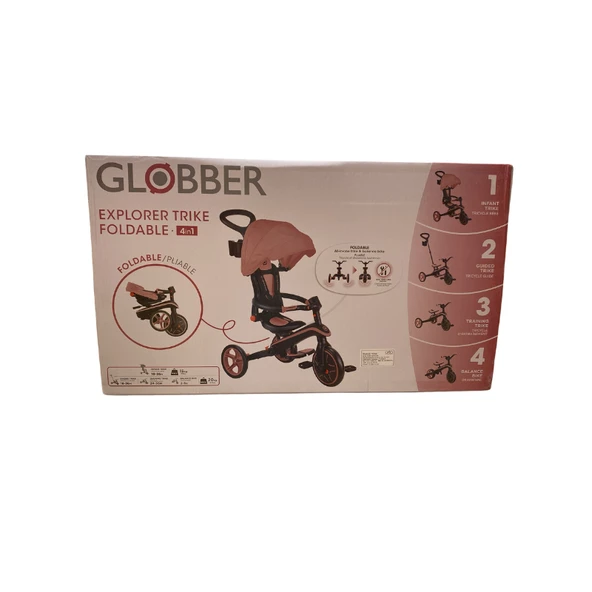 Globber Explorer 4in1 Katlanabilir Bisiklet - Koyu Pastel Pembe - 9