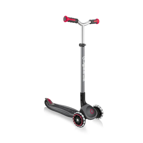 Globber Master Işıklı Katlanabilir Scooter - Siyah / Kırmızı - 2