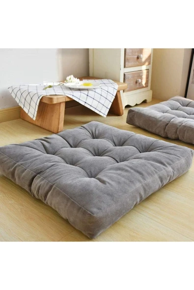 TicaretJet Gri Yer&palet Minderi 60x60x10 Bahçe Minder Koltuk Minderi - 2