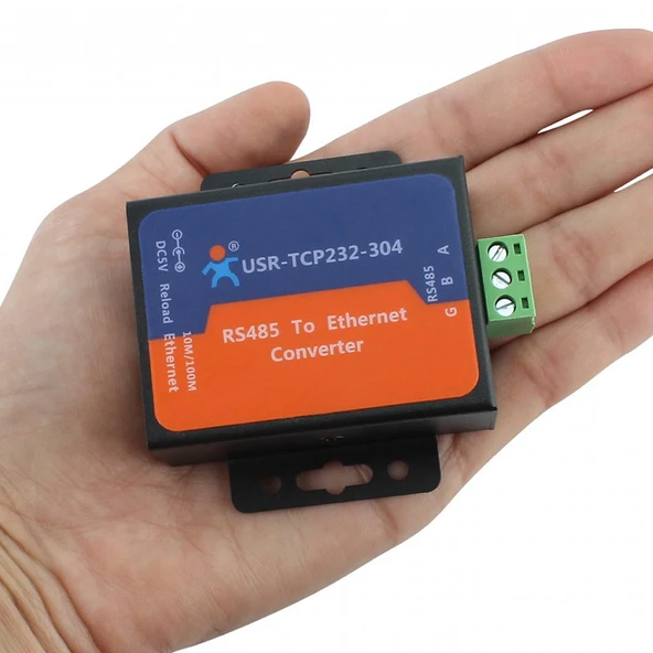 USR-TCP232-304 Rs485 to Ethernet Çevirici Modül  Metal Kutu Endüstriyel Tip Seri Port Sinyal Çevirici Haberleşme Otomasyon Plc Akıllı Ev Uzaktan Kontrol Trafik Tarım Üretim İzleme - Resim 2