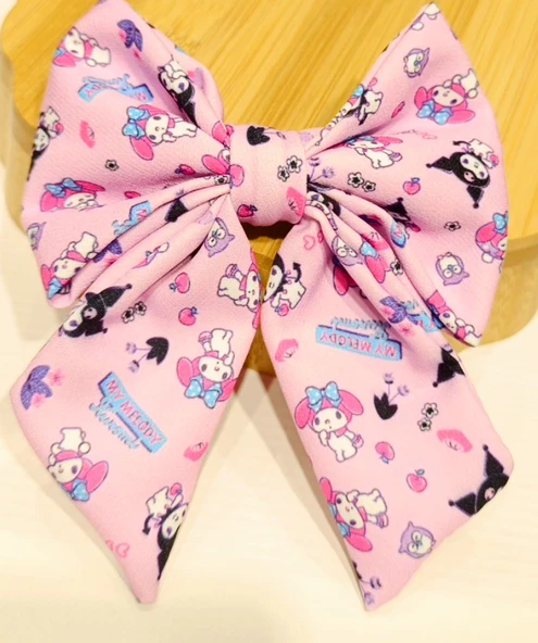 Monalisa Home Lüks Figürlü Kuromi Karakter Baskılı Fiyonk Klips Toka ürün görseli