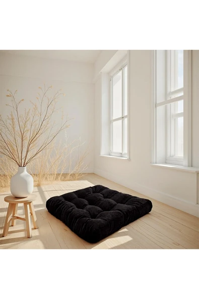 TicaretJet Siyah Yer&palet Minderi 60x60x10 Bahçe Minder Koltuk Minderi