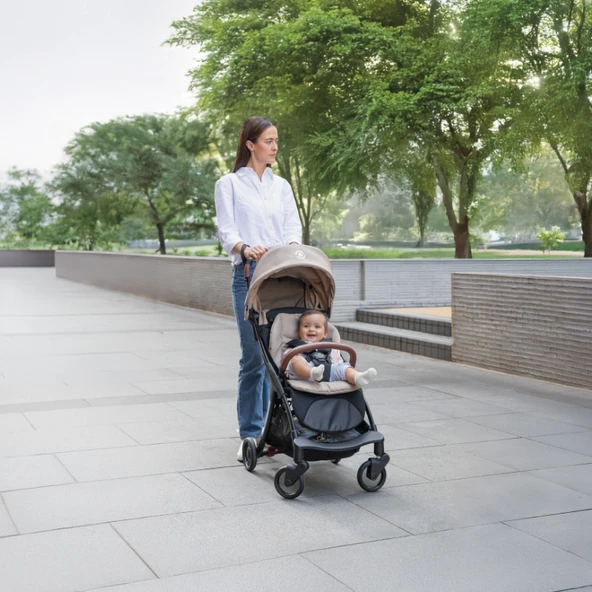 Globber Stroll-lite Bebek Arabası - Zeytin Yeşili - 12