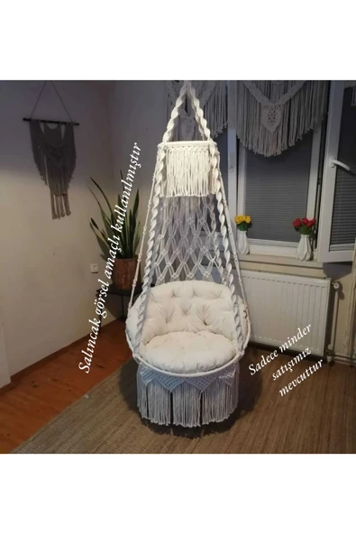 LADİN Elegant Concept Makrome Salıncak Minderi Ürün "salıncak Görsel Amaçlı Kullanılmaktadır" - 2