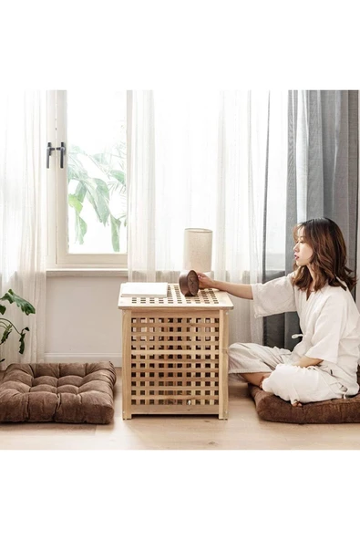 TicaretJet Kahverengi Yer&palet Minderi 60x60x10 Bahçe Minder Koltuk Minderi - 3
