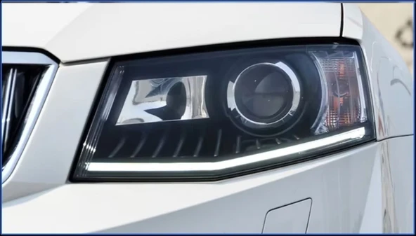 AUTOGP Skoda octavia style ledli ön far lambası 2013 / 2017 - Resim 4