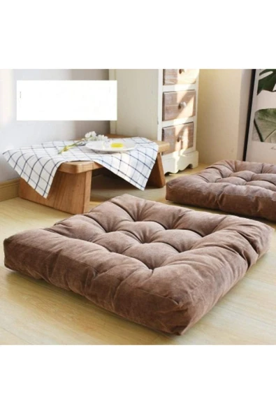 TicaretJet Kahverengi Yer&palet Minderi 60x60x10 Bahçe Minder Koltuk Minderi - 2