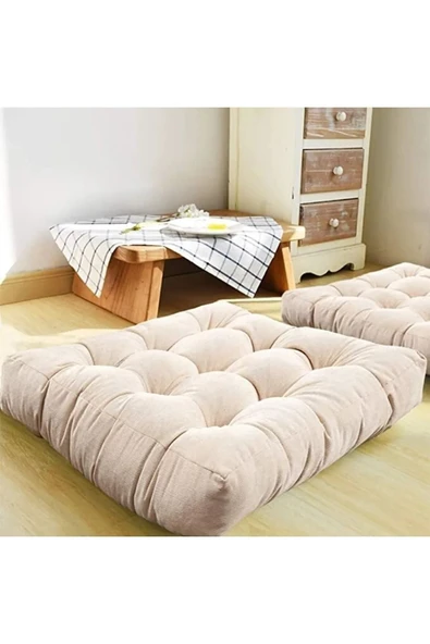 TicaretJet Bej Yer&palet Minderi 60x60x10 Bahçe Minder Koltuk Minderi - 2