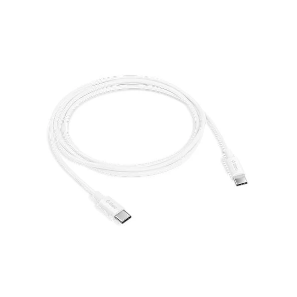 ttec USB-C - USB-C 120cm 60W PD/QC Hızlı Şarj/Data Kablosu Beyaz