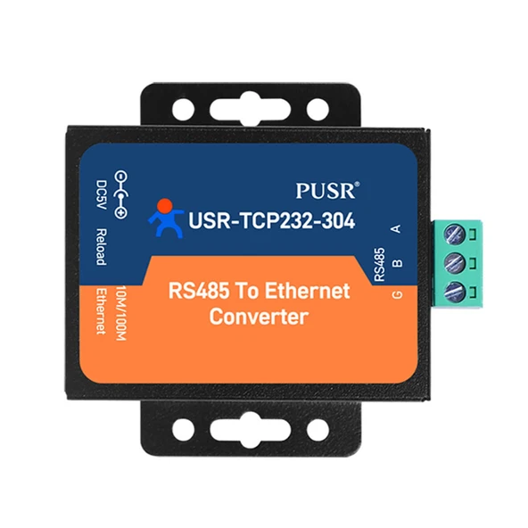 USR-TCP232-304 Rs485 to Ethernet Çevirici Modül  Metal Kutu Endüstriyel Tip Seri Port Sinyal Çevirici Haberleşme Otomasyon Plc Akıllı Ev Uzaktan Kontrol Trafik Tarım Üretim İzleme