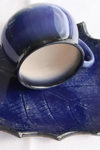 Sipahi Dut Yaprak Mavi Fincanı Seti 150 Ml - 3