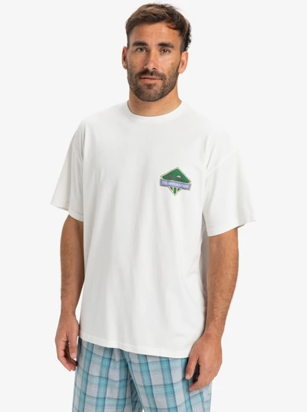 Quiksilver Crystal Jet Erkek Beyaz Tişört EQYZT08023 Beyaz - Resim 2