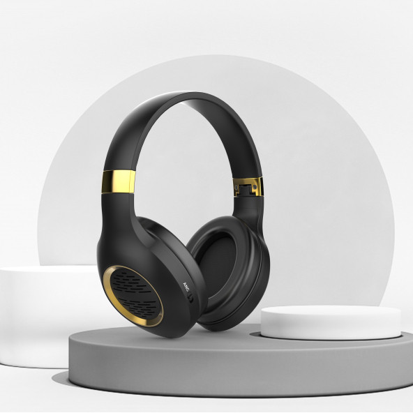 Native Audio ANC-8023 Gerçek Gürültü Önleme (ANC) Sistemli Katlanabilir Kulaküstü Kablosuz Kulaklık - 3