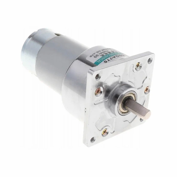 XD-60GA775 DC Motor 24V 30Rpm  35W 40Kg.cm Yüksek Tork Kuvvet Metal Dişli Redüktörlü Robot Cnc Makine Otomasyon Tekne Araba Elektrikli Bisiklet - Resim 6