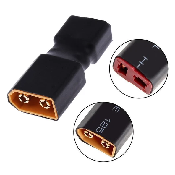 XT60 Erkek T Deans Dişi Çevirici Adaptör Soket  Lityum LiPo Pil Akü Batarya Bağlantı Konnektörü RC Esc Motor Drone Model Uçak Bot Quadcopter Multicopter ürün görseli