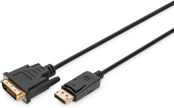 Digitus AK-340306-020-S Rev.2 2 Metre Display Port DVI Kablosu,  DP Erkek DVI Kablo